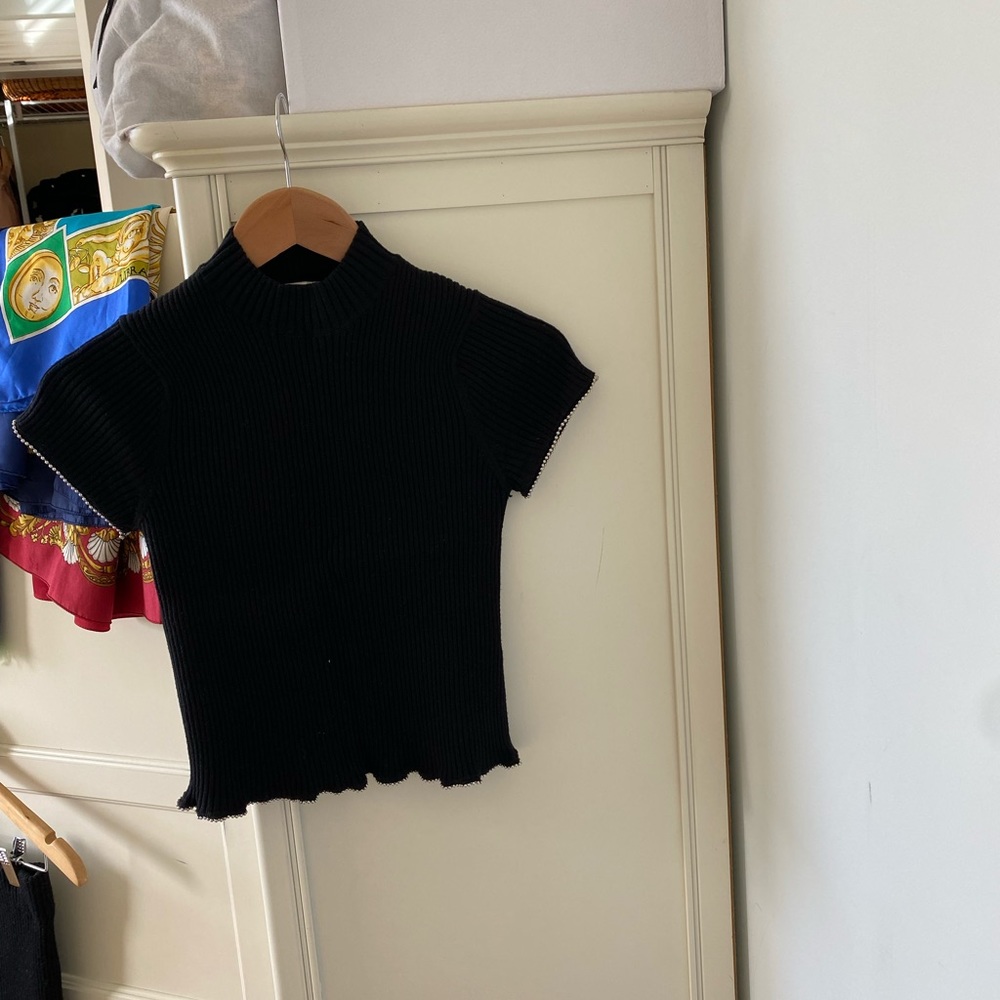 Zara Knit Blouse Top - Picture 3 of 9